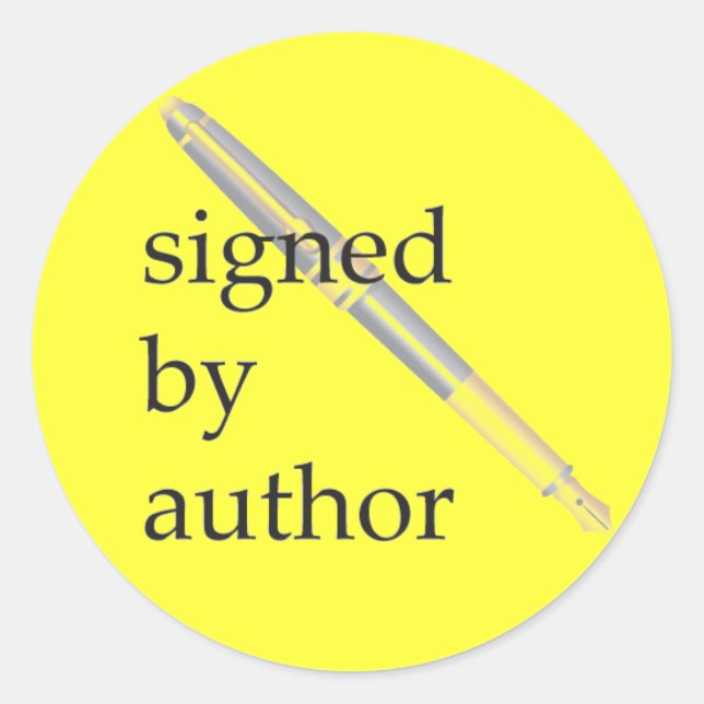 Signed by Author stickers - Customizable (Front)