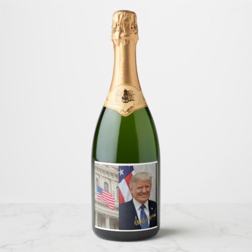 SIGNED BY PRESIDENT TRUMP SPARKLING WINE LABEL