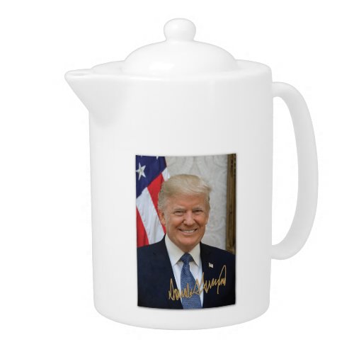 SIGNED BY PRESIDENT TRUMP TEAPOT