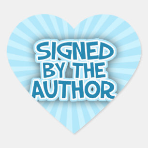 Signed By The Author Blue Stickers
