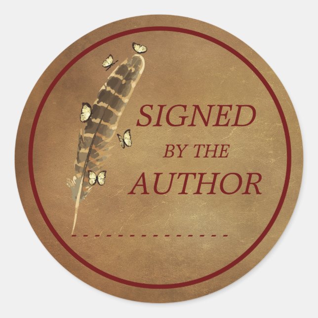 Signed by the Author - Book Plate Classic Round St (Front)
