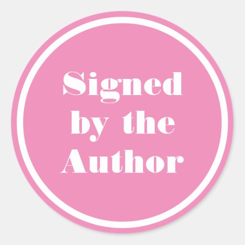 Signed by the author minimal simple classic round classic round sticker