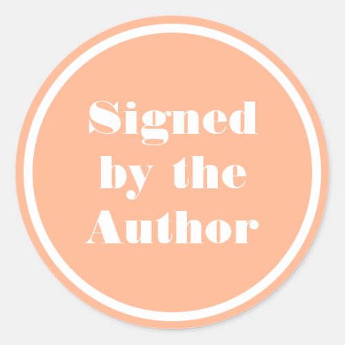 Signed by the author minimal simple classic round  classic round sticker