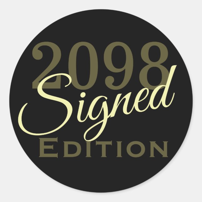 Signed Classic Round Sticker (Front)