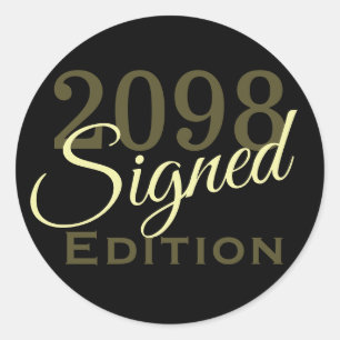 Signed Classic Round Sticker
