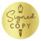 Signed Copy Author Book Signing Gold Brushed Metal