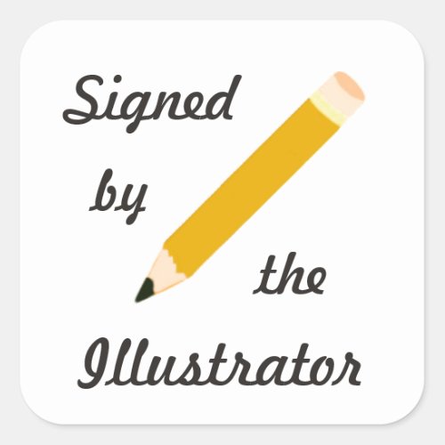 Signed Copy _ Illustrator _ Square Stickers 54