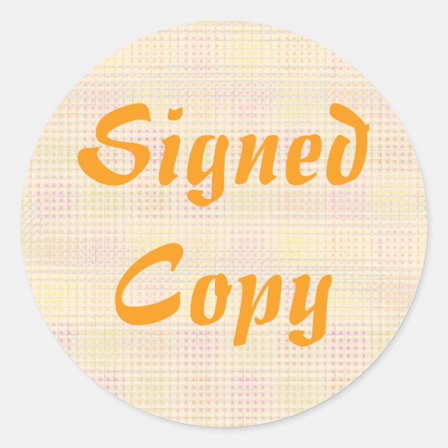 Signed Copy - Round Stickers (#20) (Front)
