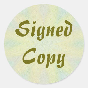 Signed Copy - Round Stickers (#24)