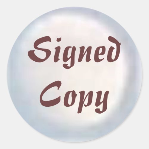 Signed Copy _ Round Stickers 30
