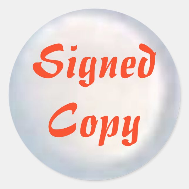 Signed Copy - Round Stickers (#36) (Front)