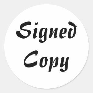 Signed Copy - Round Stickers (#52)