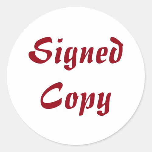Signed Copy _ Round Stickers 53