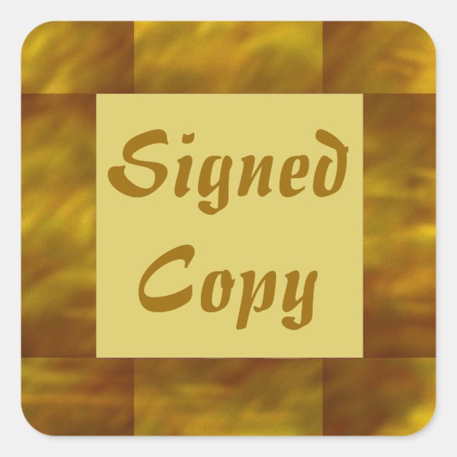 Signed Copy - Square Stickers (#12) (Front)