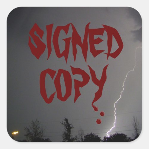 Signed Copy _ Square Stickers 9