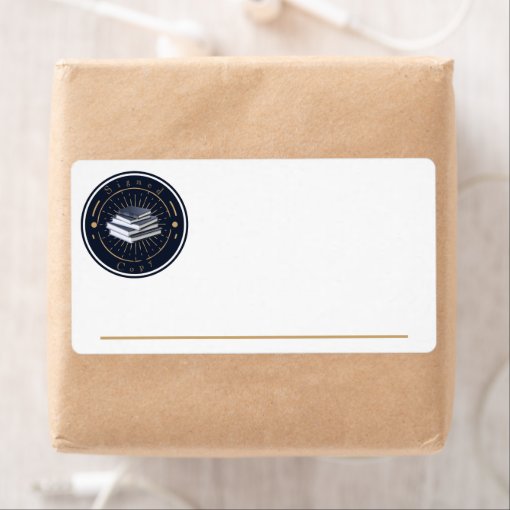 Signed Copy, Stack of Books Bookplate Zazzle