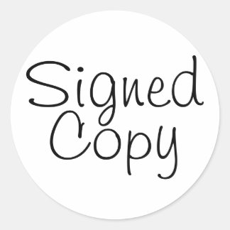 Signed Copy Sticker for Autographed Books