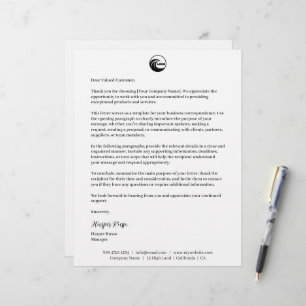 Signed Letterhead Business Letter Logo Branded