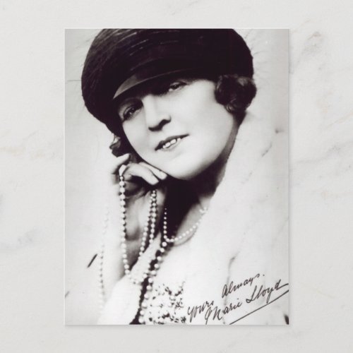 Signed photograph of Marie Lloyd Postcard