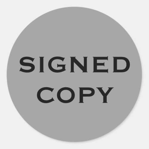 SIGNEDCOPY CLASSIC ROUND STICKER