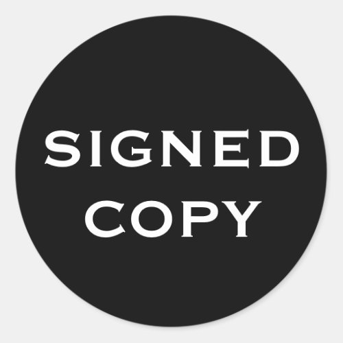 SIGNEDCOPY CLASSIC ROUND STICKER