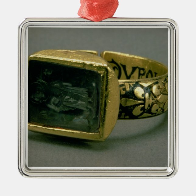 Signet ring of King Louis IX of France (St. Louis) Metal Ornament (Front)