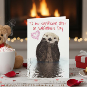 Significant Other Valentine's Day Otter Cute Card