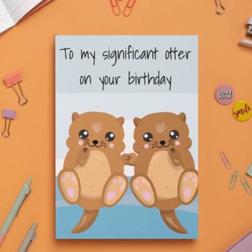 Significant Other Wife Husband Birthday Otter