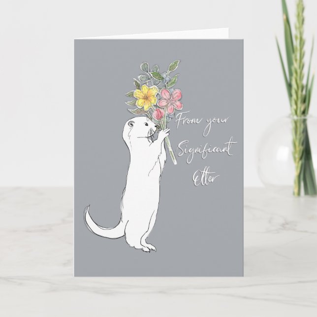 Significant Otter Holiday Card (Front)