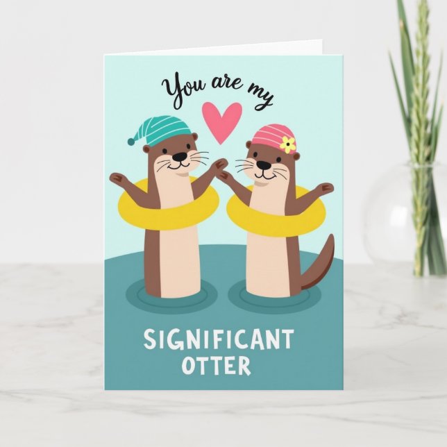 Significant Otter Love Card (Front)