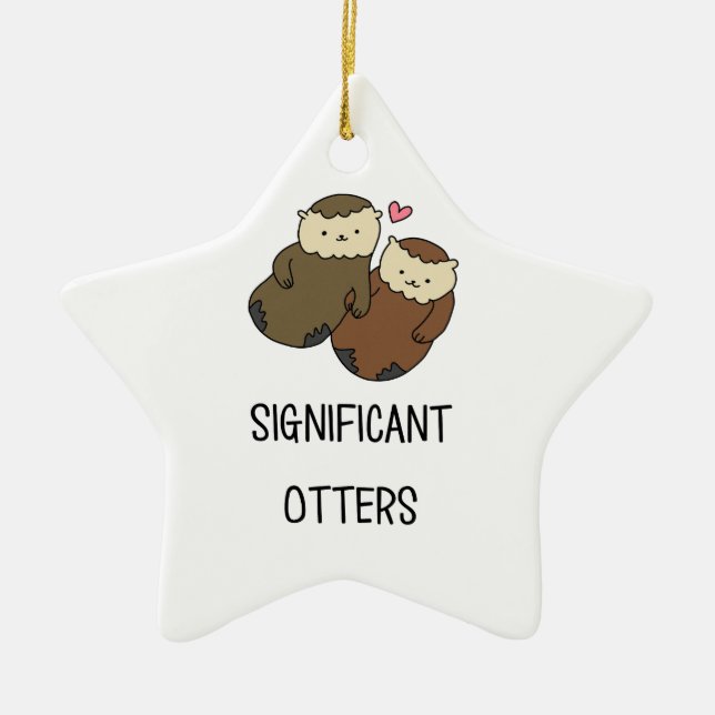 SIGNIFICANT OTTERS couple's shirts, accessories Ceramic Ornament (Front)