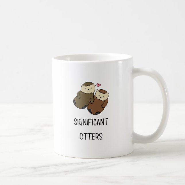 SIGNIFICANT OTTERS couple's shirts, accessories Coffee Mug (Right)