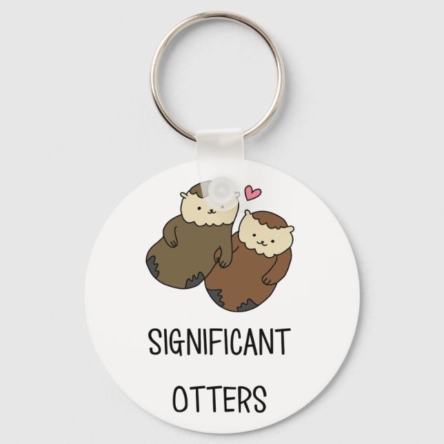 SIGNIFICANT OTTERS couple's shirts, accessories Keychain (Front)