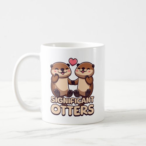 Significant Otters Cute Couples Otter Pun Cartoon Coffee Mug
