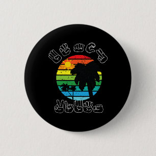 Signing ASL Sign Language Clothes Beach Deaf Aware Button