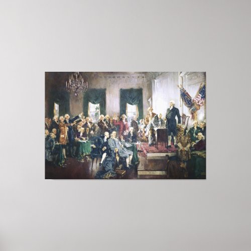 Signing of the Constitution by Howard C Christy Canvas Print