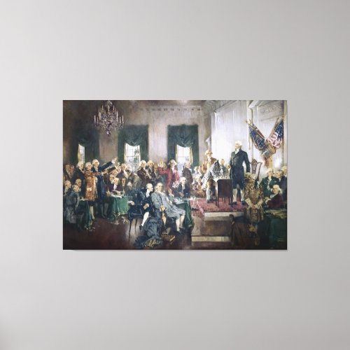 Signing of the Constitution by Howard C Christy Canvas Print