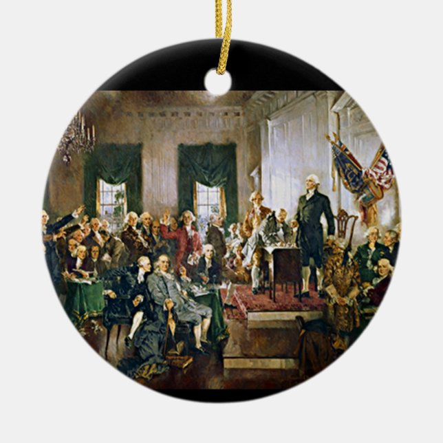 Signing of the Constitution Ceramic Ornament (Front)