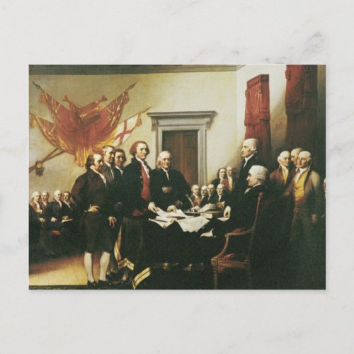 SIGNING OF THE DECLARATION OF INDEPENDENCE POSTCARD