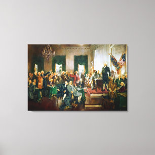 Signing of the USA Declaration of Independence Canvas Print