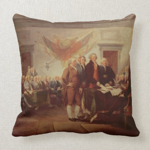 Signing the Declaration of Independence, 4th Throw Pillow