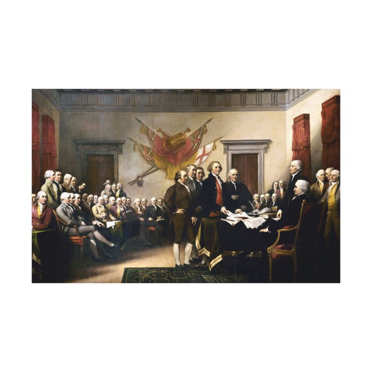 Signing The Declaration Of Independence Canvas Print | Zazzle