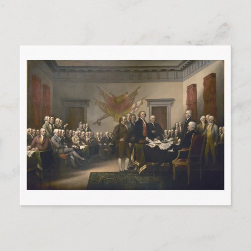 Signing the Declaration of Independence July 4th Postcard