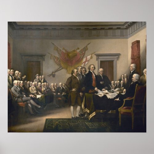 Signing the Declaration of Independence July 4th Poster