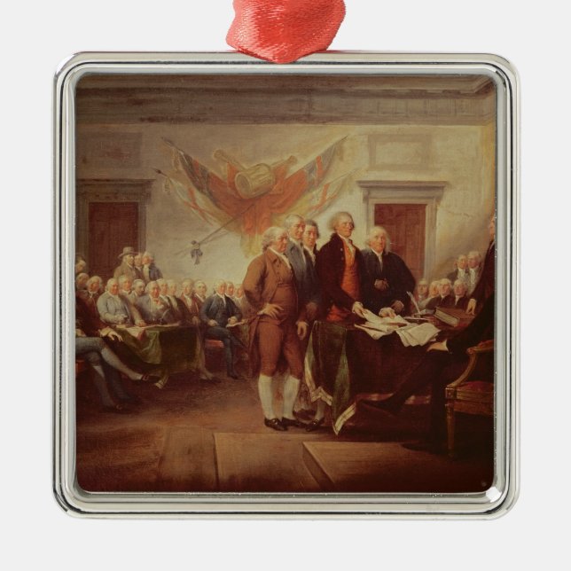 Signing the Declaration of Independence Metal Ornament (Front)