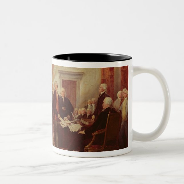 Signing the Declaration of Independence Two-Tone Coffee Mug (Right)