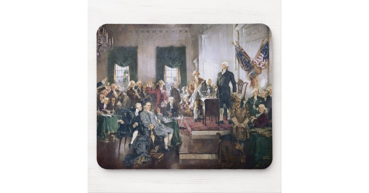 Signing The Us Constitution By Christy Mouse Pad Zazzle Com