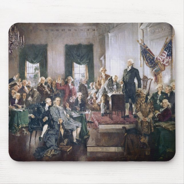 Signing the US Constitution by Christy Mouse Pad (Front)