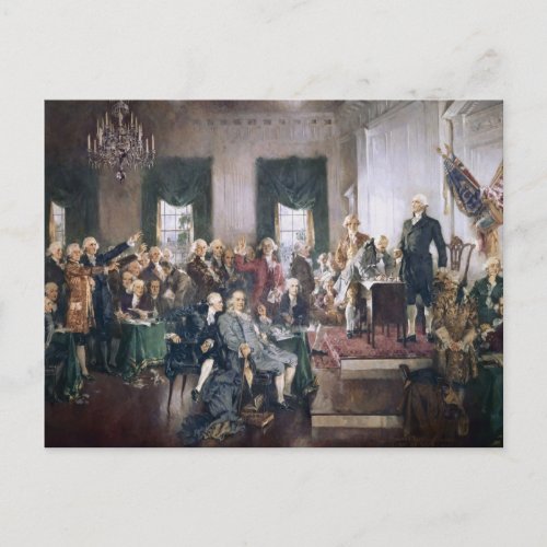 Signing the US Constitution by Christy Postcard