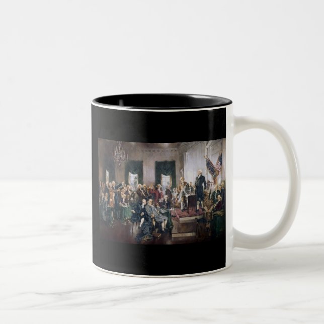 Signing the US Constitution by Christy Two-Tone Coffee Mug (Right)